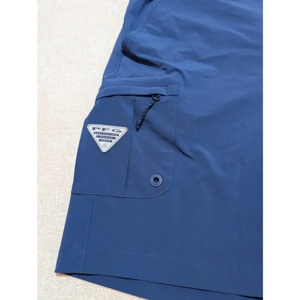 Columbia PFG Terminal Tackle Shorts Men’s 36 Navy Blue Fishing Cargo